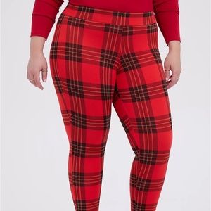 Torrid Red Plaid Premium Legging Size 1X & 2X